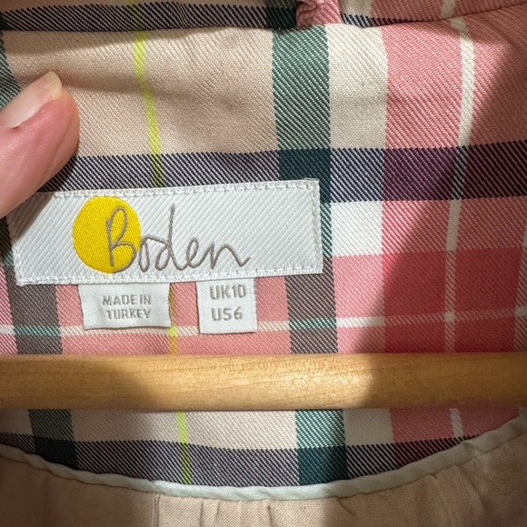 Boden Spring Plaid Trench coat - Picture 6 of 11